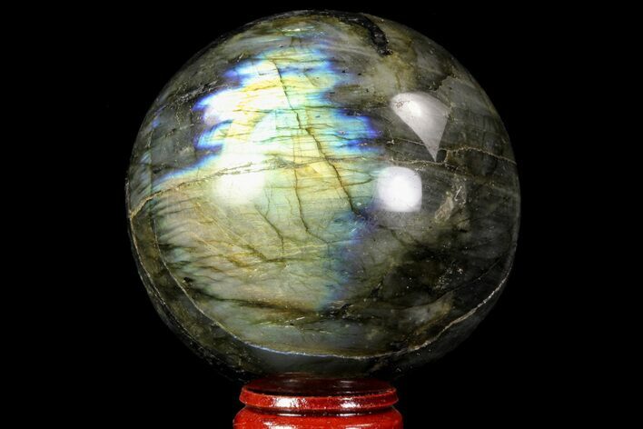 Flashy Labradorite Sphere - Great Color Play #71818